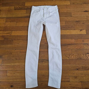 MOTHER The Looker Skinny Jeans White Size 24
